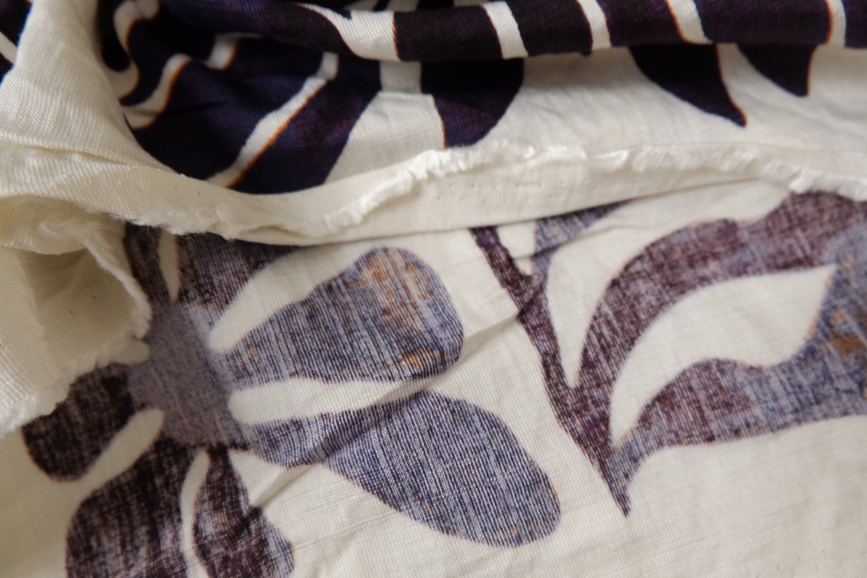 Abstract Botanical Tencel Cotton Fabric, 2.30 Yards