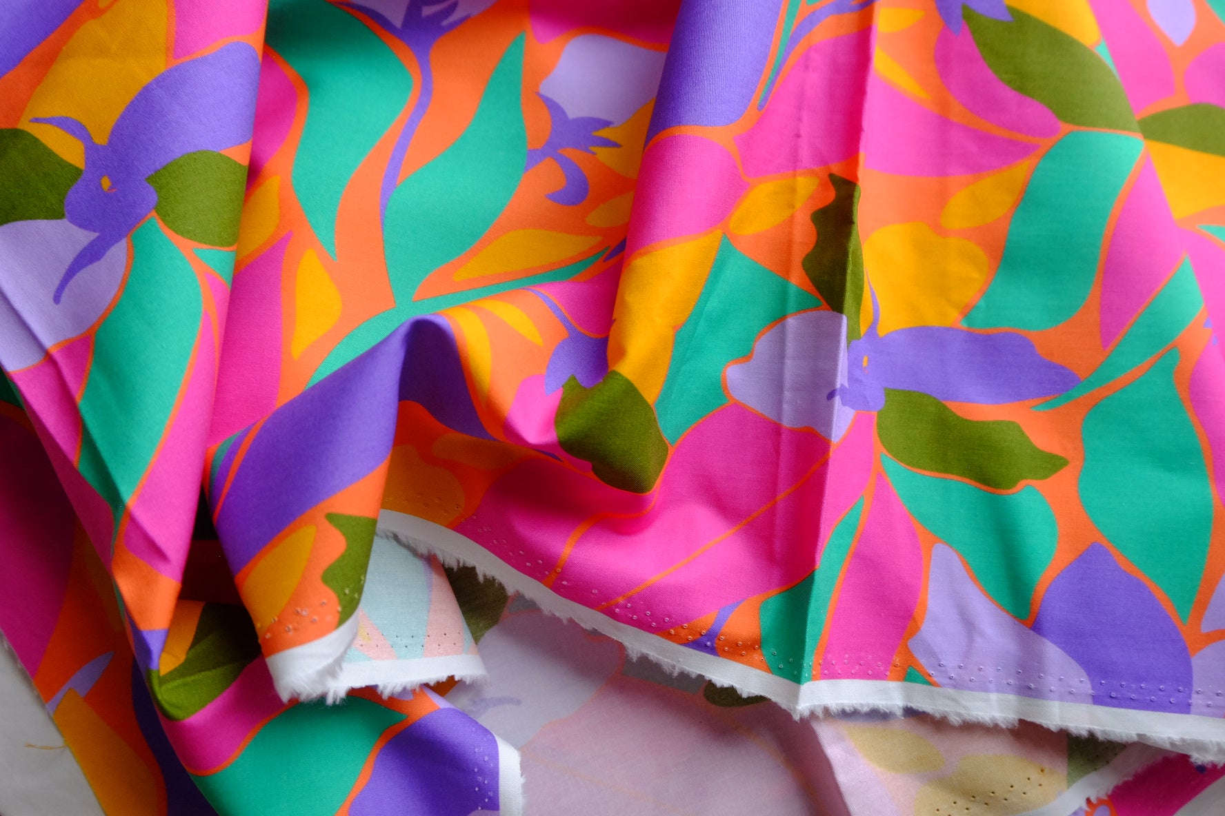 Tropical Colorblock Structured Cotton Poplin – 1.9 yd
