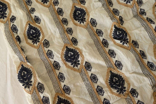 Tencel Linen Embroidered Fabric -2.7 yds