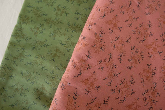 Tiny Floral Linen Cotton Fabric – 2.2 yd