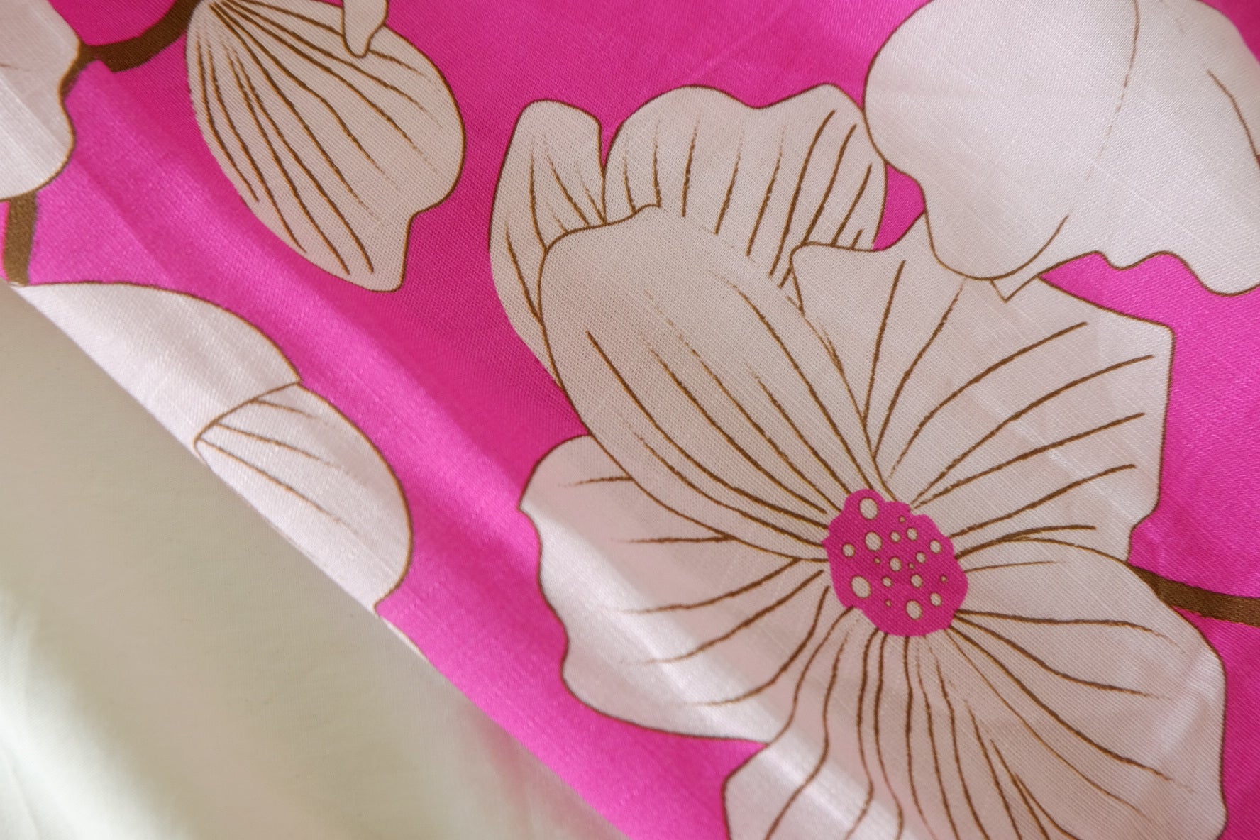 Hot Pink Floral Lyocell Fabric – 3.3 yd