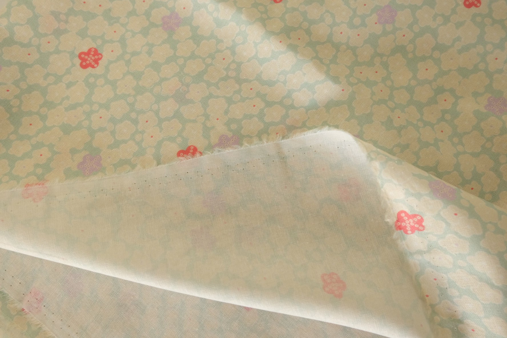 Pastel Meadow Linen Cotton Fabric – 2.2 yd