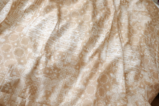 Sand Paisley Tencel Linen, 2.2 Yards