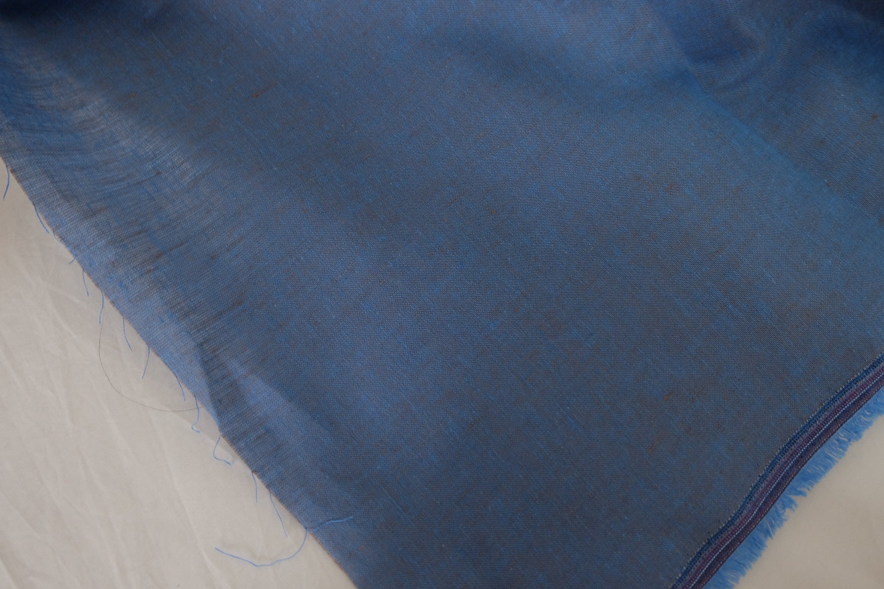 Indigo Mist Color Woven Linen Cotton Fabric – 2.2 yd