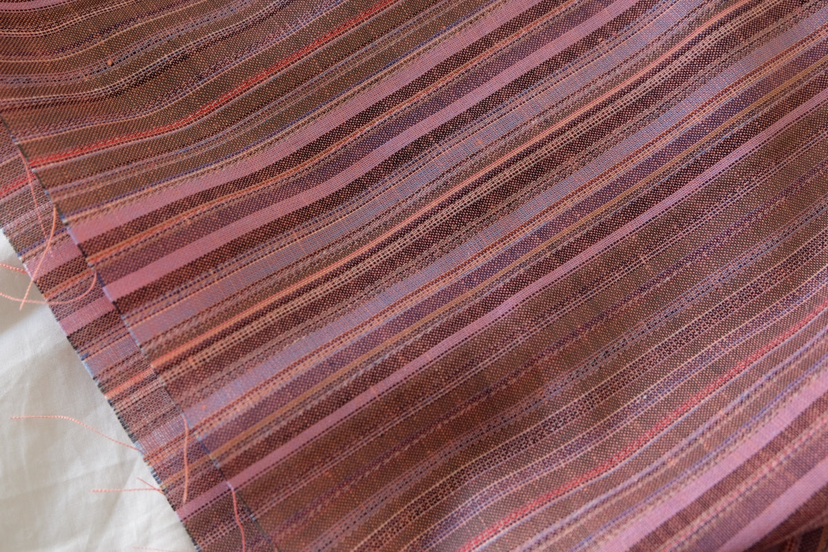 Berry Multi-Stripe Linen Cotton – 2.2 yd