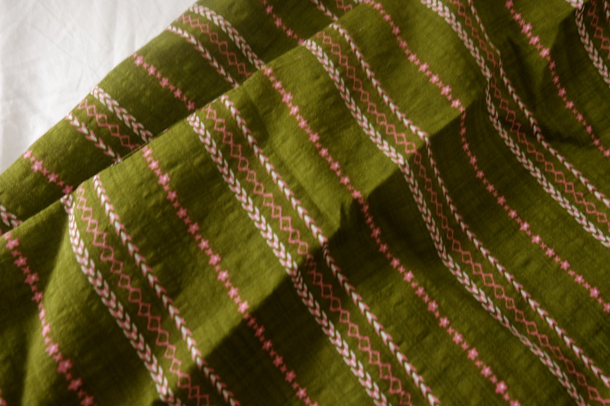 Olive Pink Washed Cotton — 2.19 yd