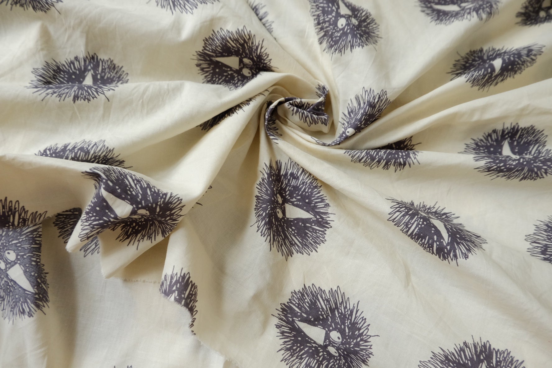 Little Hedgehog Cotton Poplin Fabric — 3.28 yd