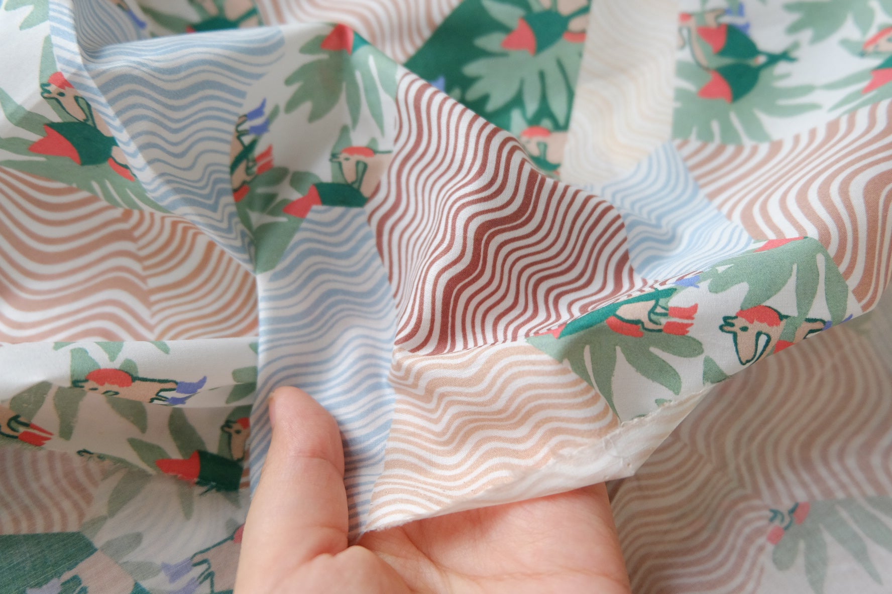 Designer Collage Print 100s Cotton Poplin Fabric 2.2 Yards