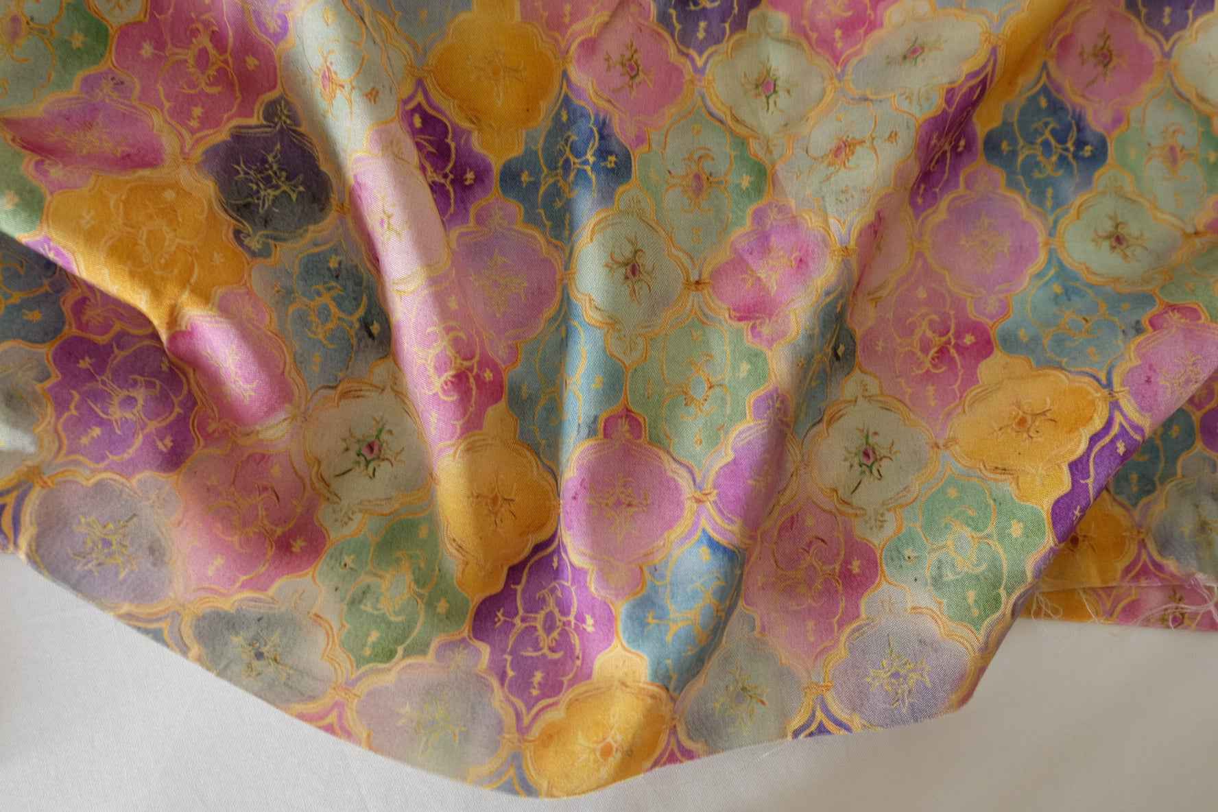 Ornamental Mosaic Rayon Fabric – 2.2 yd