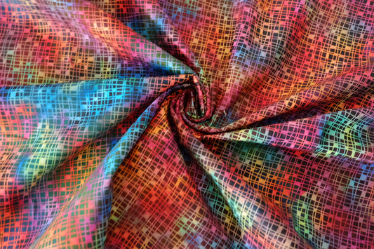 Color Grid Cotton Fabric by Jason Yenter - 2.2 yd