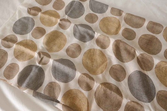 Natural Ring Print Pure Hemp Fabric – 2.2 yd