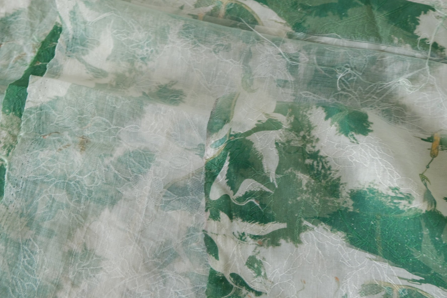 Lotus & Crane Jacquard Tencel Nylon Fabric – 1.6 yd