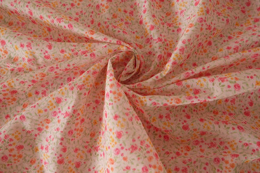 Pink Cottage Rose Cotton Poplin — 3.28 yd