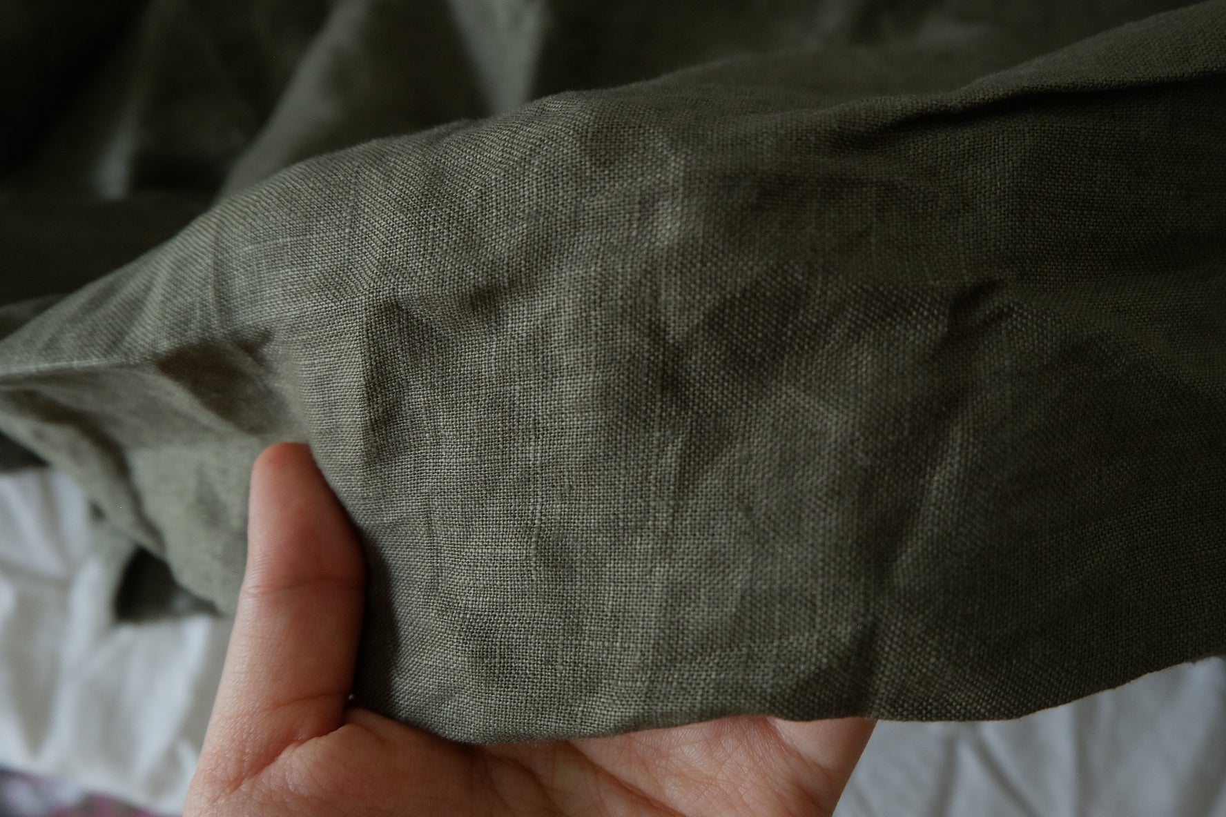 Deep Olive Pure Linen – 2.2 yd