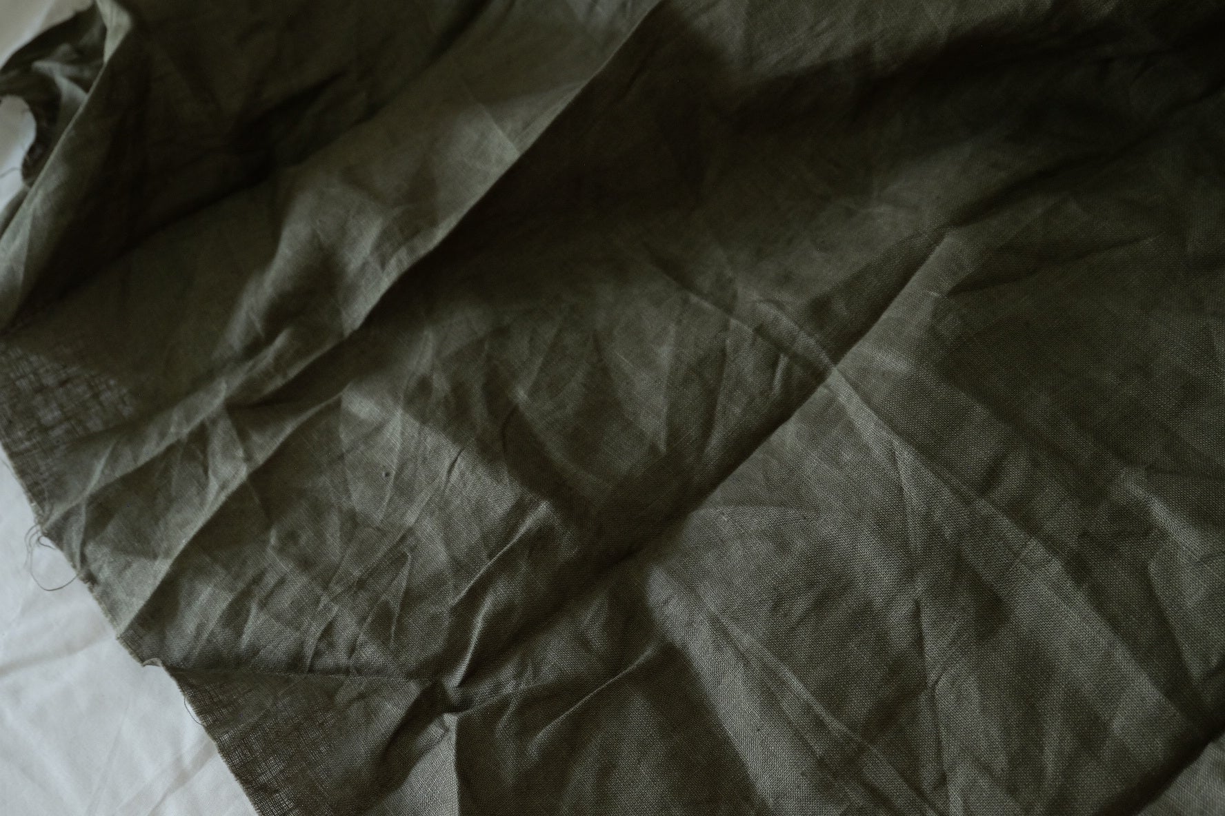 Deep Olive Pure Linen – 2.2 yd