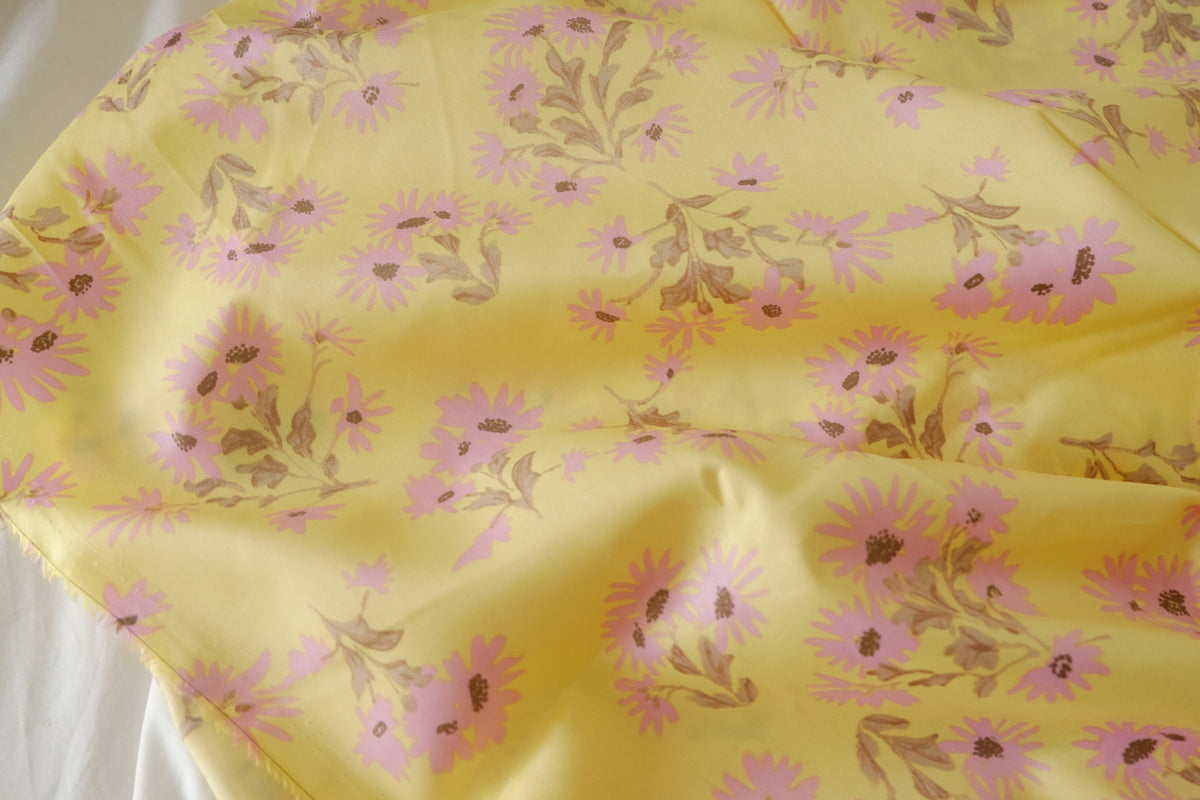 Buttercup Blossom Cotton Lawn – 2.2 yd