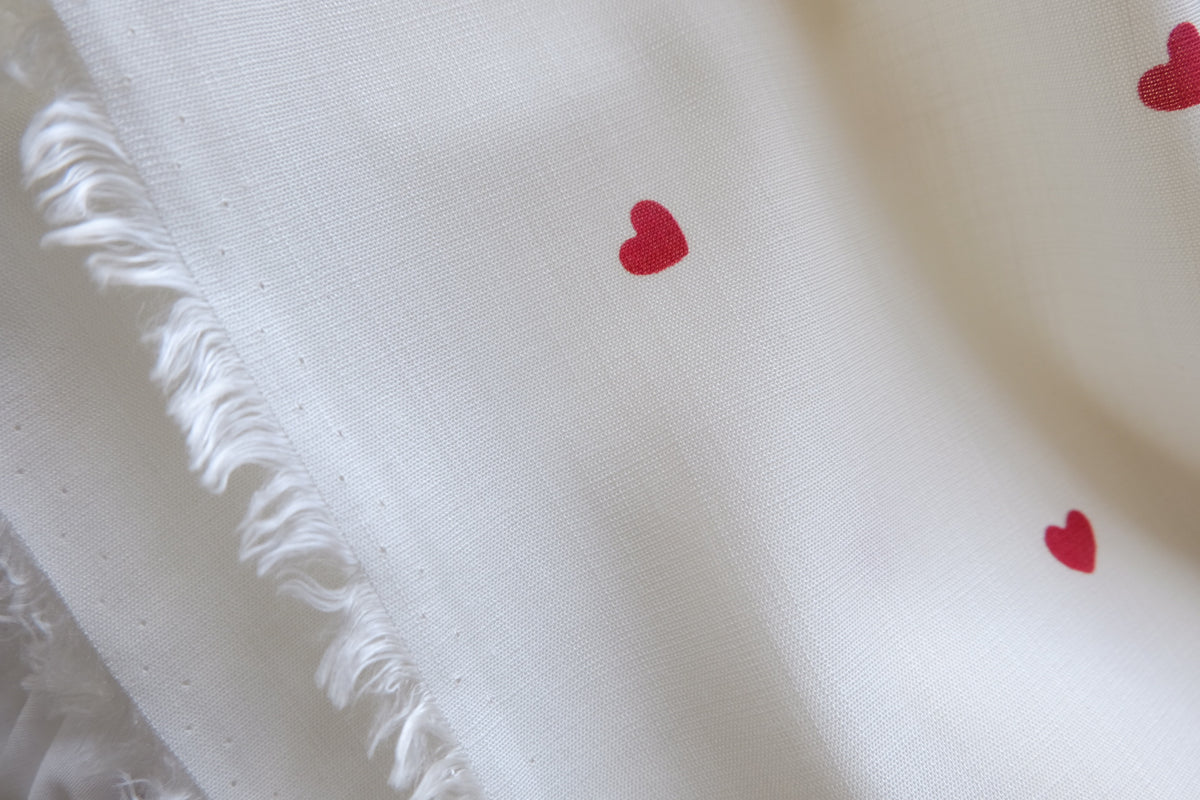 Tiny Heart Slub Cotton Linen – 2.2 yd