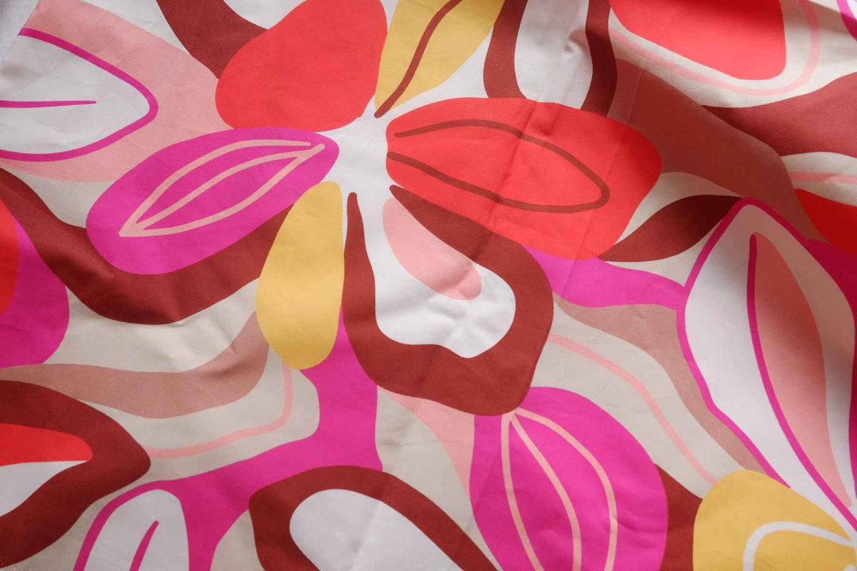 Retro Bloom High-Density Cotton Poplin — 2.8 yd