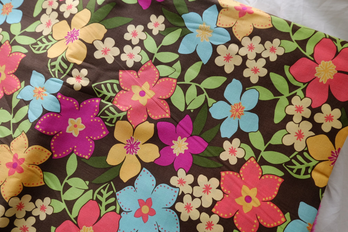 Retro Floral Cotton Poplin – 2.2 yd