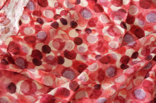 Watercolor Dot Tencel Linen Fabric in Rose Red - 2.8 yd / 3.5 yd