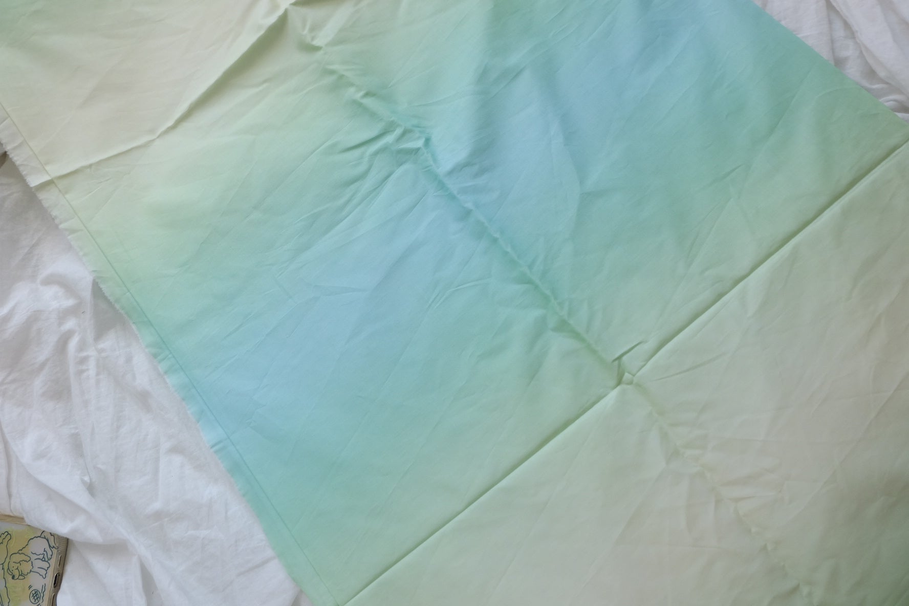 Aqua Gradient 60s Cotton Poplin Fabric - 1.64 yd