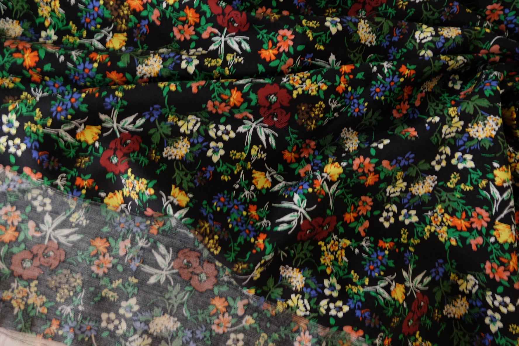 Dark Garden Floral Tencel  Fabric – 3.3 yd