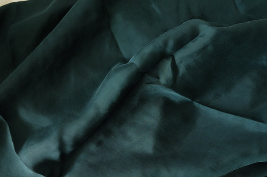 Frosted Forest Green Cupro Fabric – 2.2 Yards