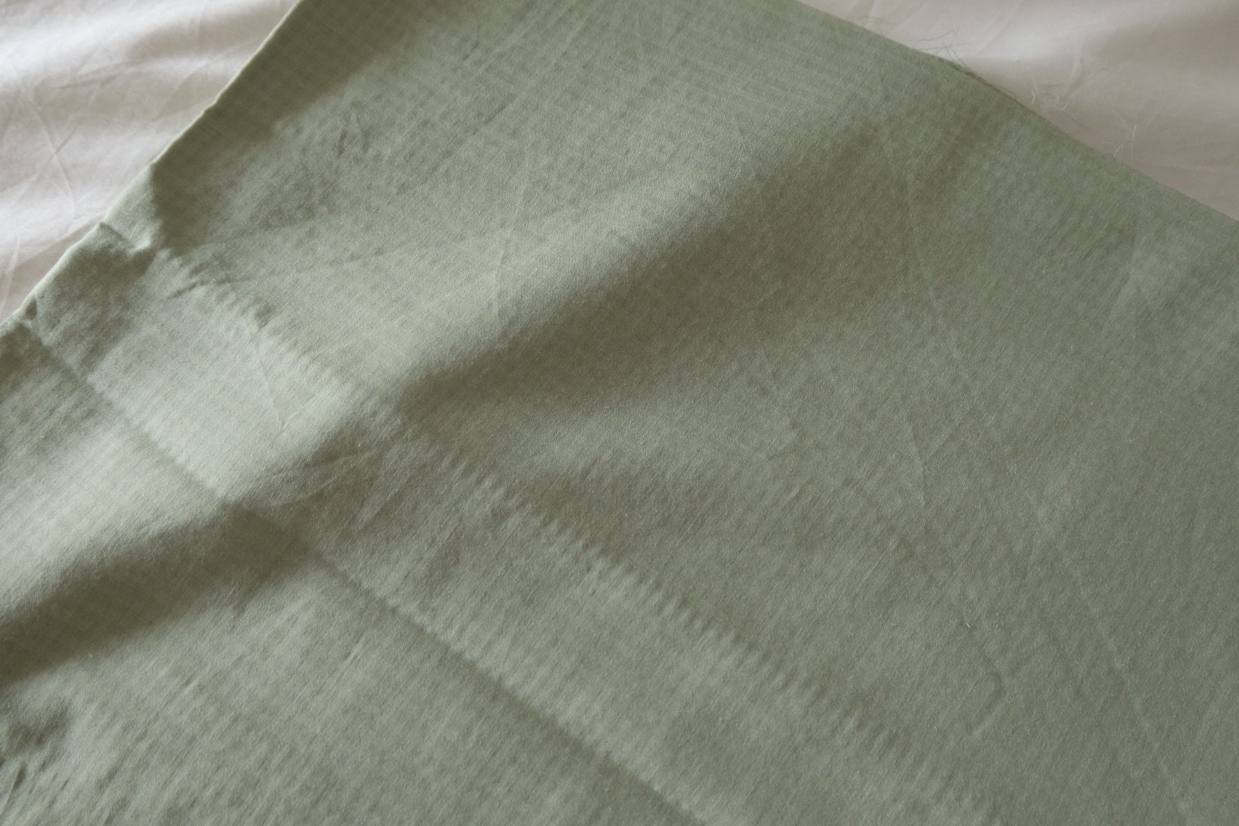 Soft Sage Green Cotton Check Fabric – 3.3 yd