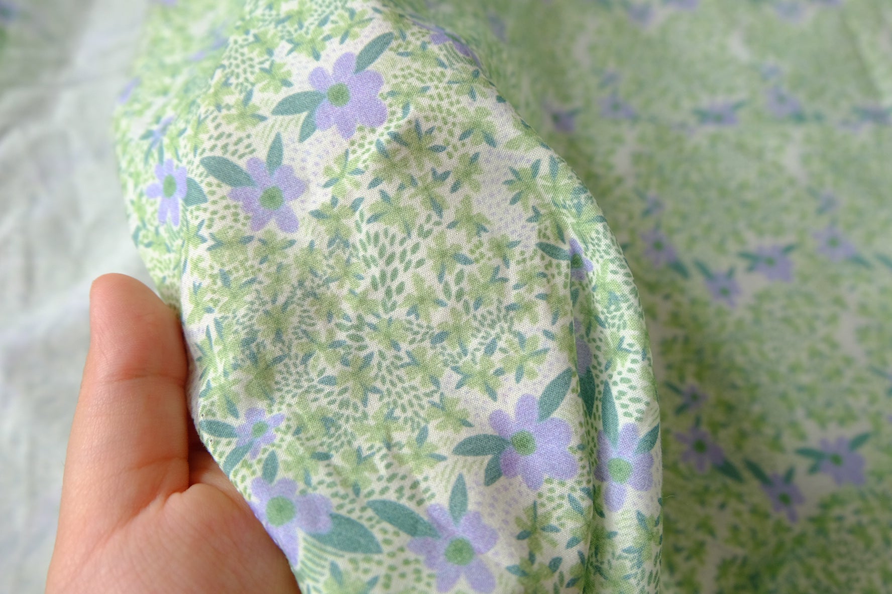 Pastel Meadow Floral Cotton Poplin, 1.84 Yards
