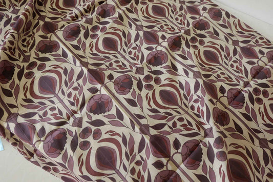 Burgundy Art Nouveau Cotton Lawn — 3.61 yd