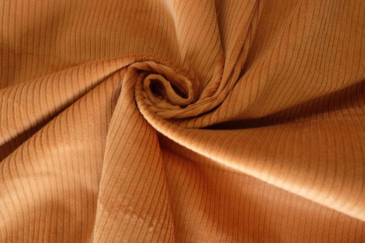 Warm Caramel Soft Cotton Corduroy Fabric – 1.9 yd
