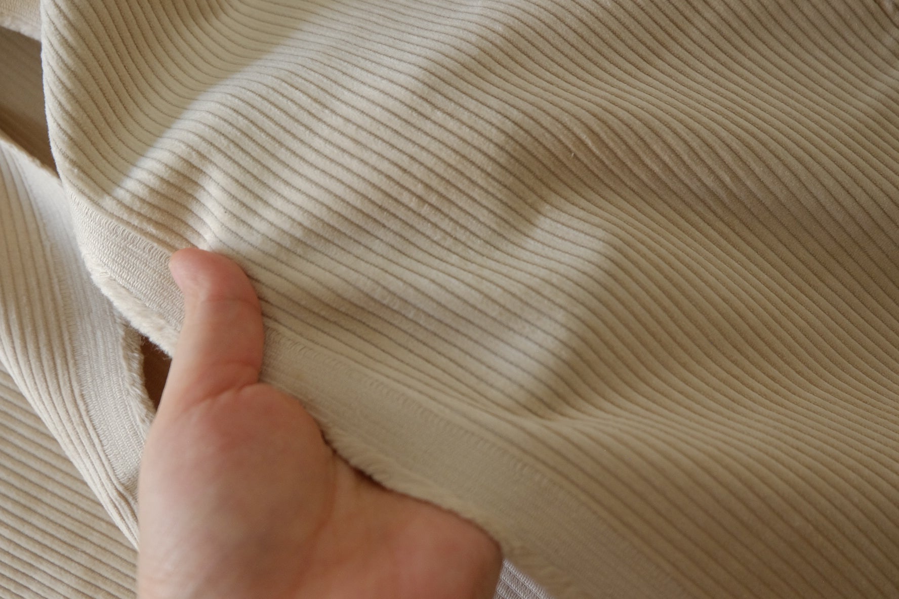 Heavyweight Ivory Cotton Corduroy – 2.2 yd / 1.1 yd