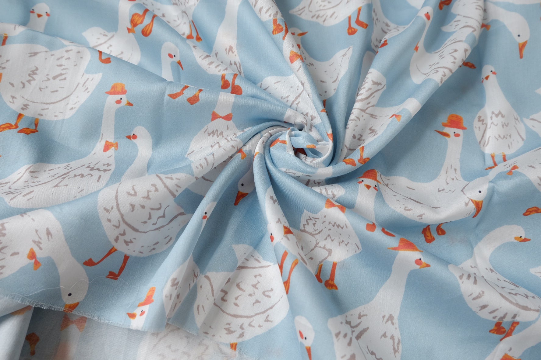 Blue Goose Cotton Sateen Fabric - 2.19 yd