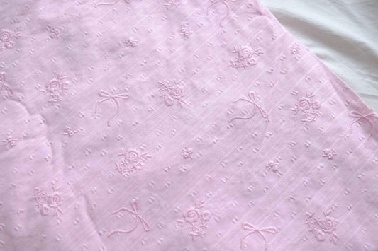 Blush Embroidered Dobby Cotton – 2.2 yd