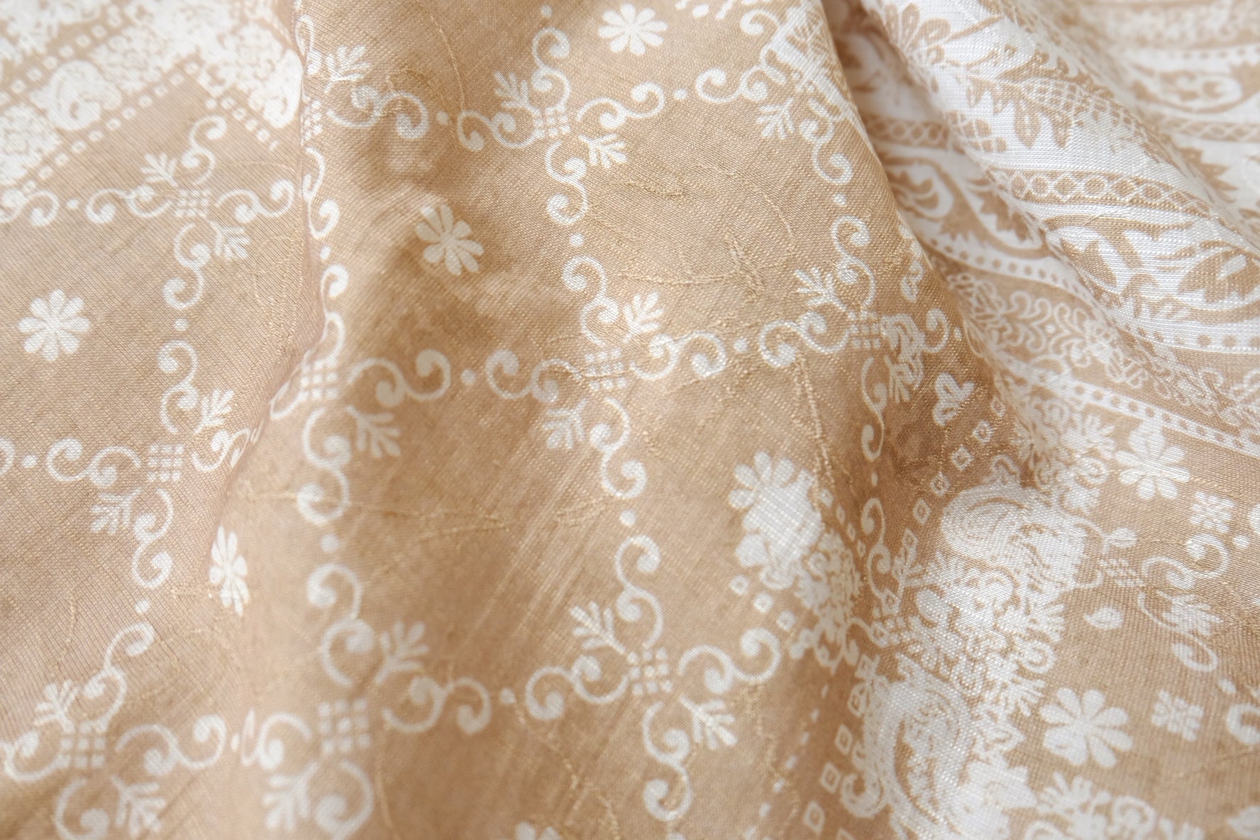 Sand Paisley Tencel Linen, 2.2 Yards