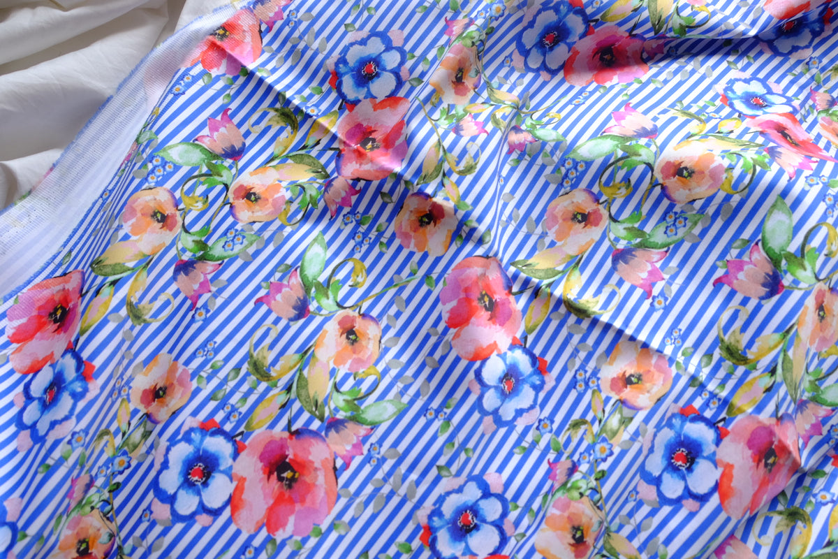 Statement Floral Cotton Sateen — 2.2 yd / 2.7 yd