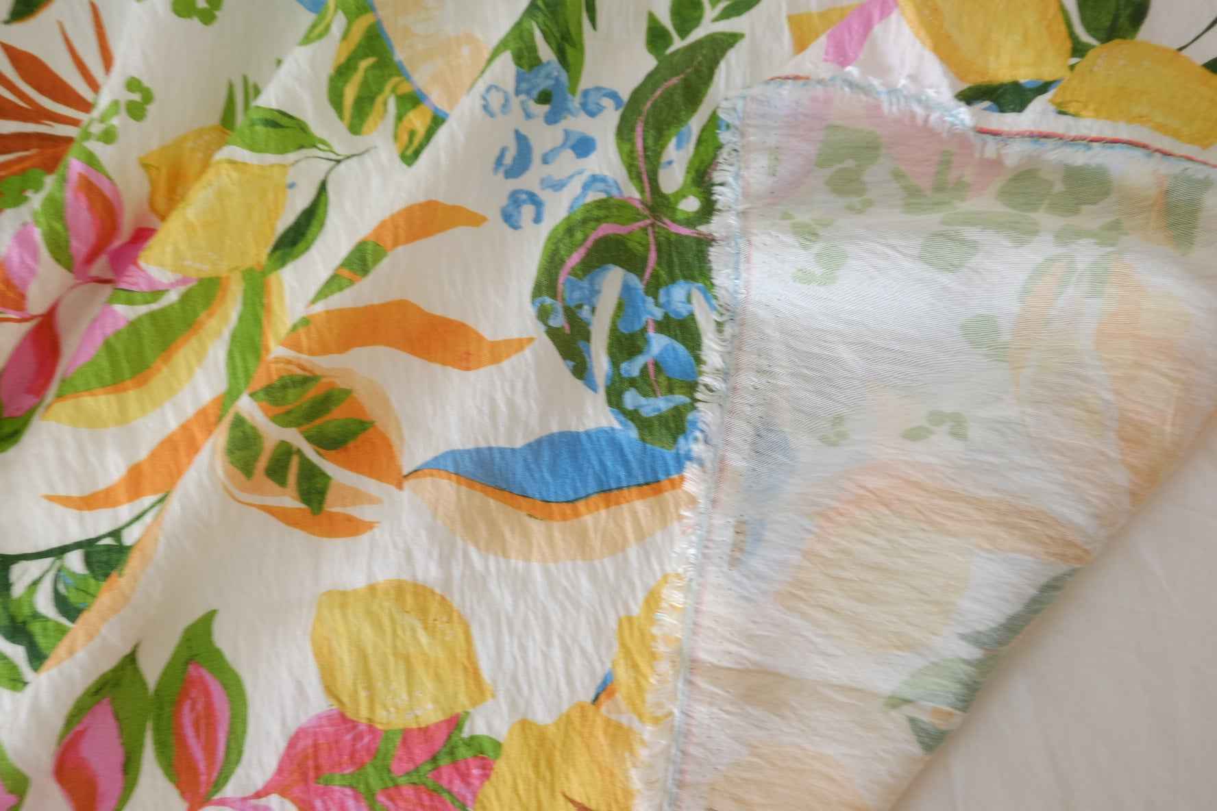 Tropical Floral Tencel Cotton Fabric – 1.6 yd