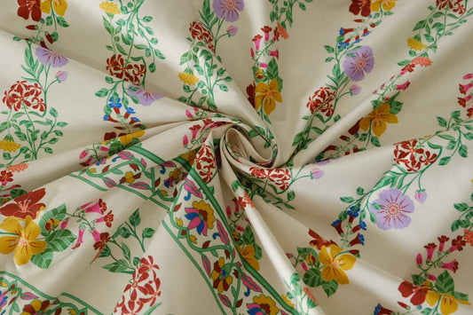 Botanical Border Stretch Cotton Sateen – 2.2 yd