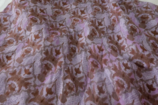 Dusty Lavender Abstract Floral Tencel Cotton Fabric – 2 yd
