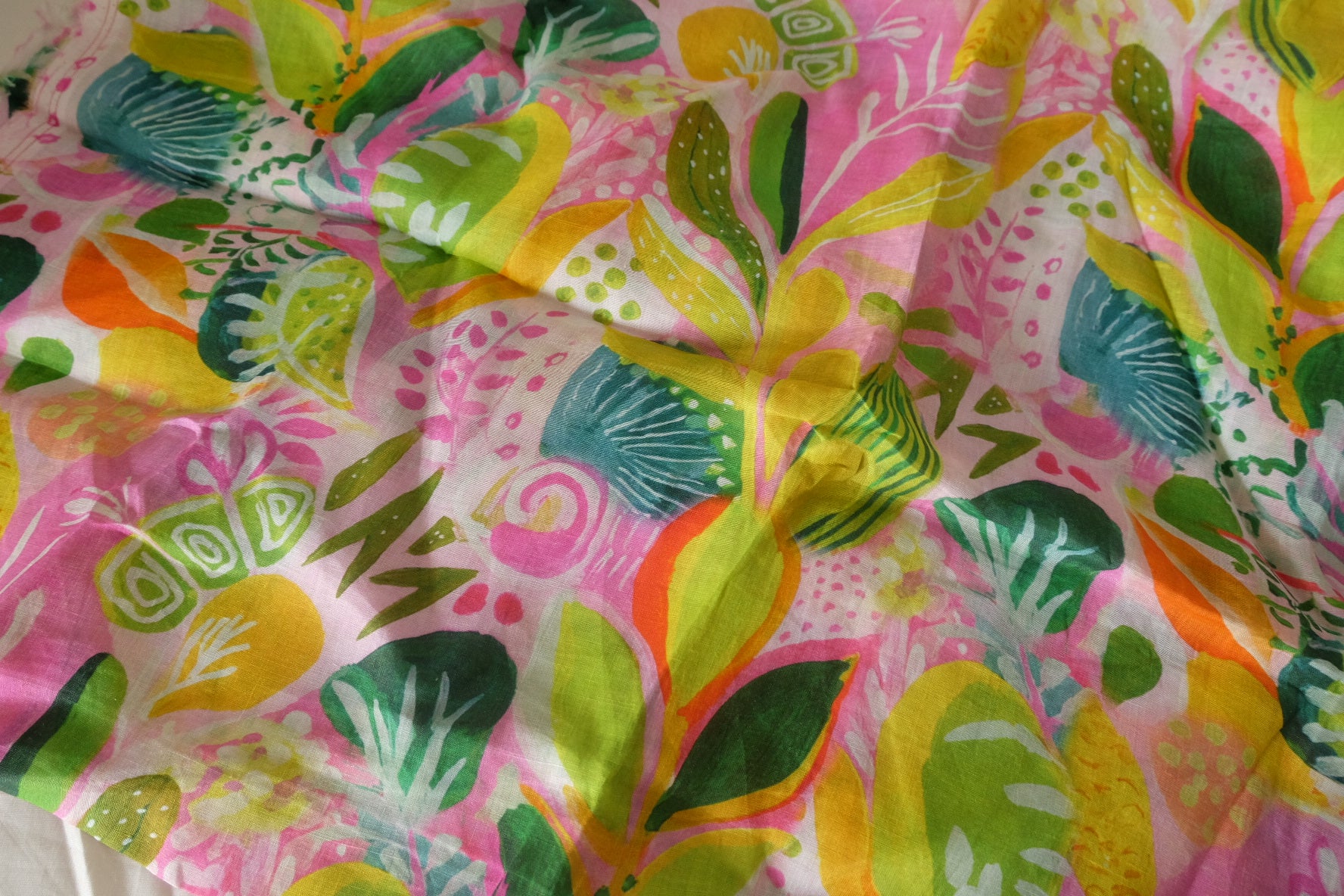 Tropical Garden Print Pure Ramie – 1.97 yd