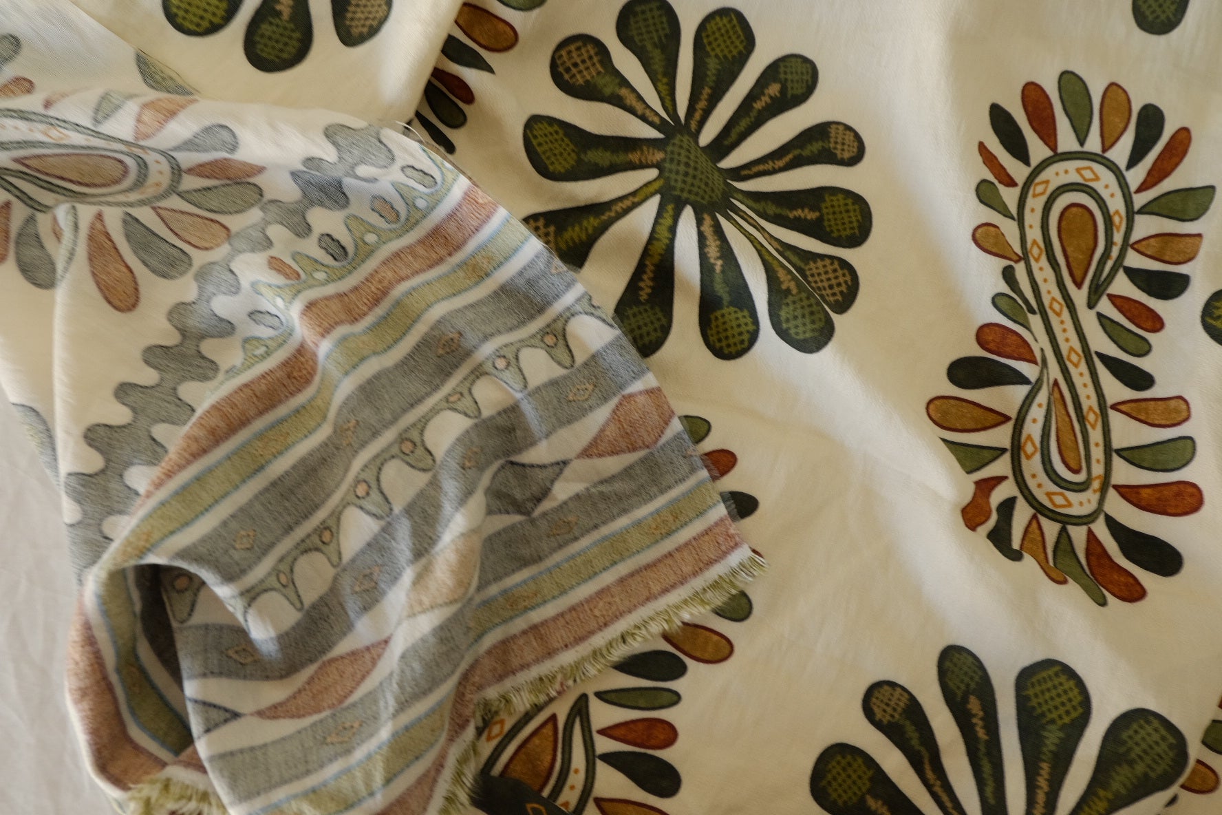Border Print Lyocell Linen Fabric – 3.3 yd