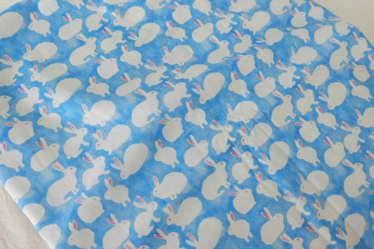 Blue Bunny 60s Cotton Poplin Fabric – 2.2 yd