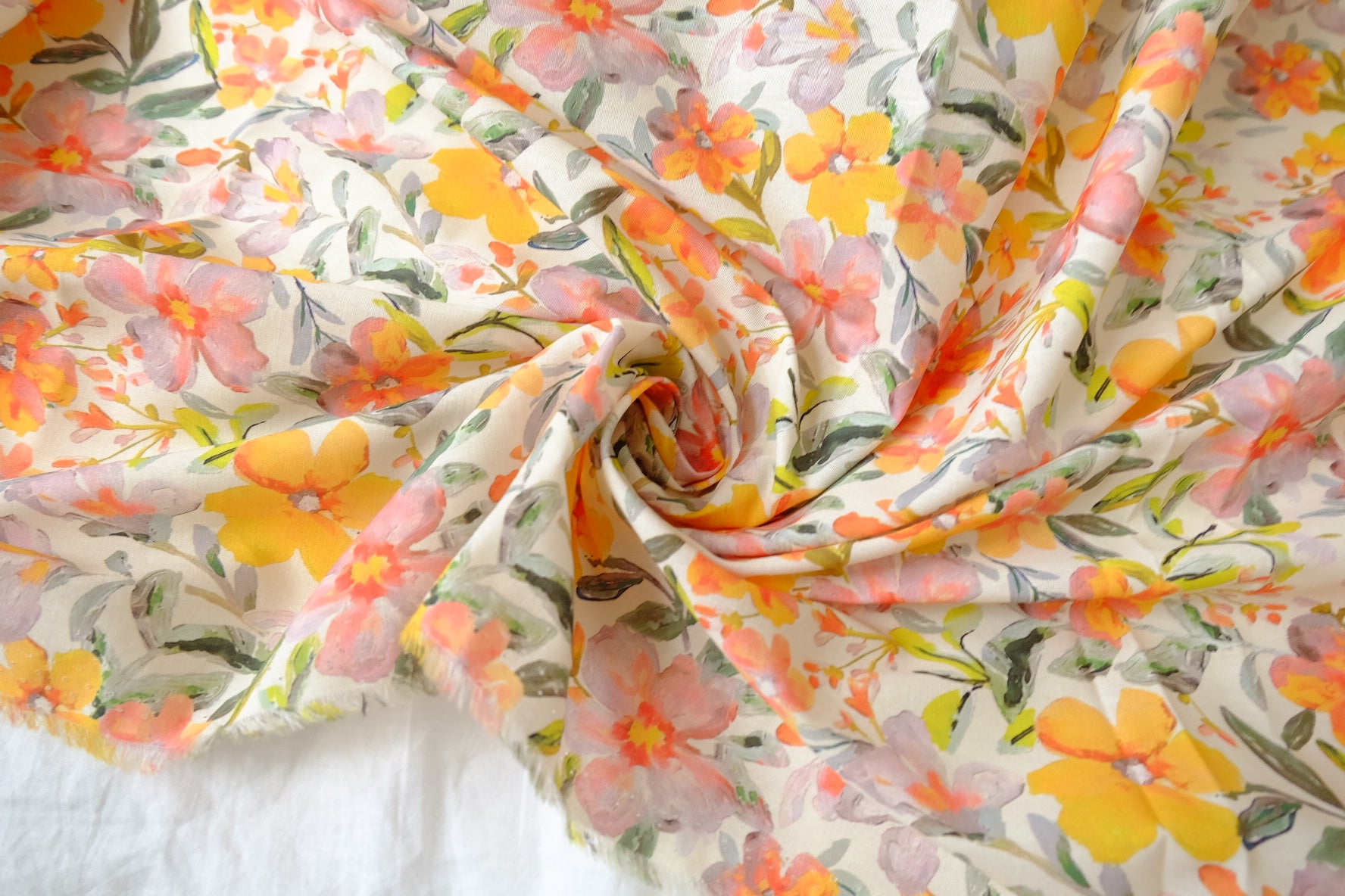 Watercolor Meadow Cotton, 2.2 Yards