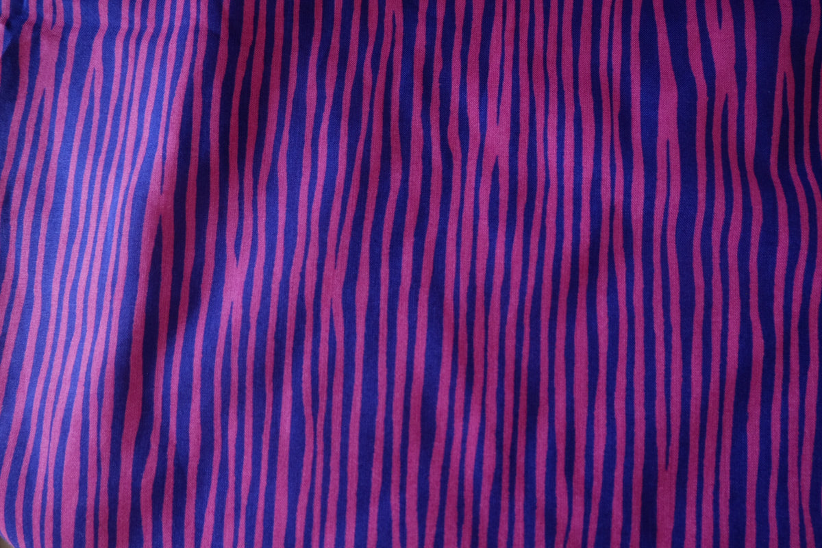 Electric Orchid Stripes – Designer Deadstock Cotton Fabric | 1.6 / 2.7 Yards