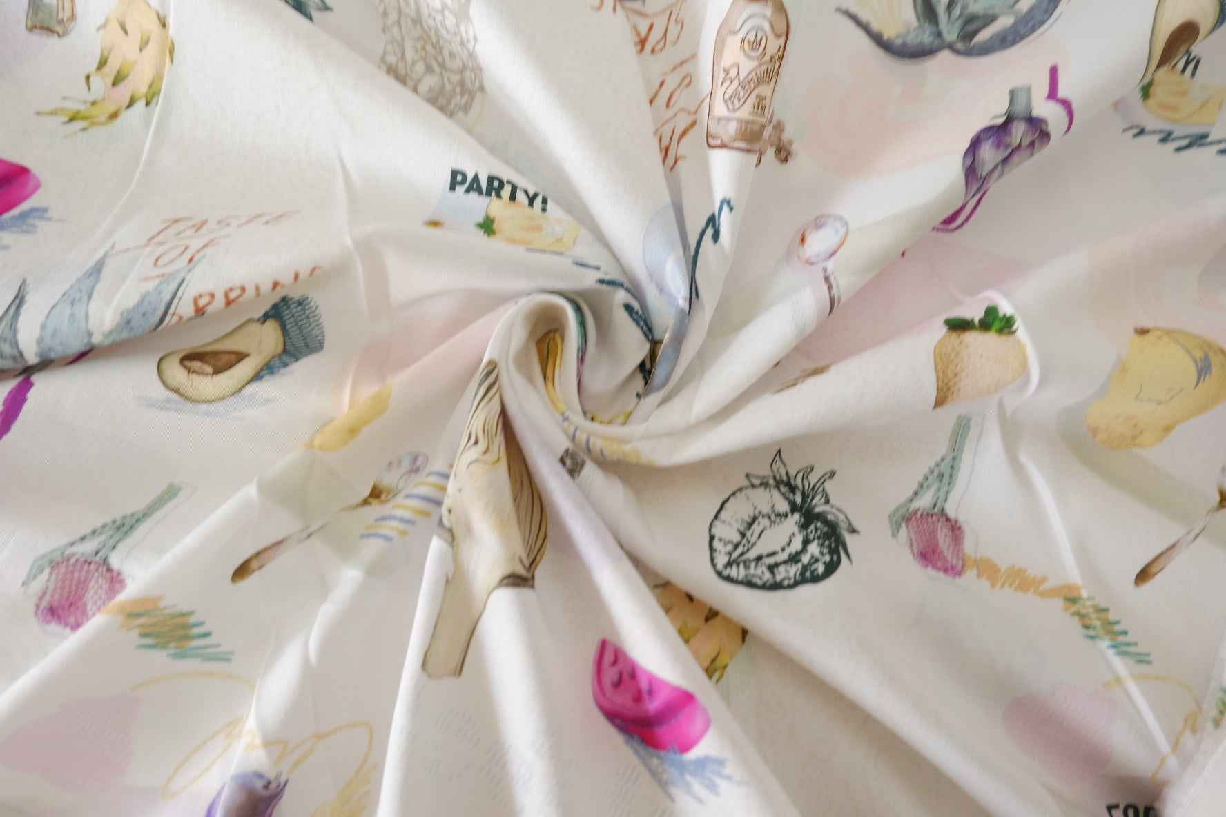 Avocado & Artichoke Novelty Cotton Fabric – 2.2 yd