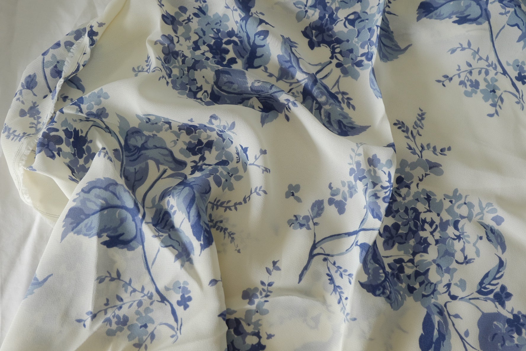 Blue Hydrangea Viscose Crepe – 3.3 yd
