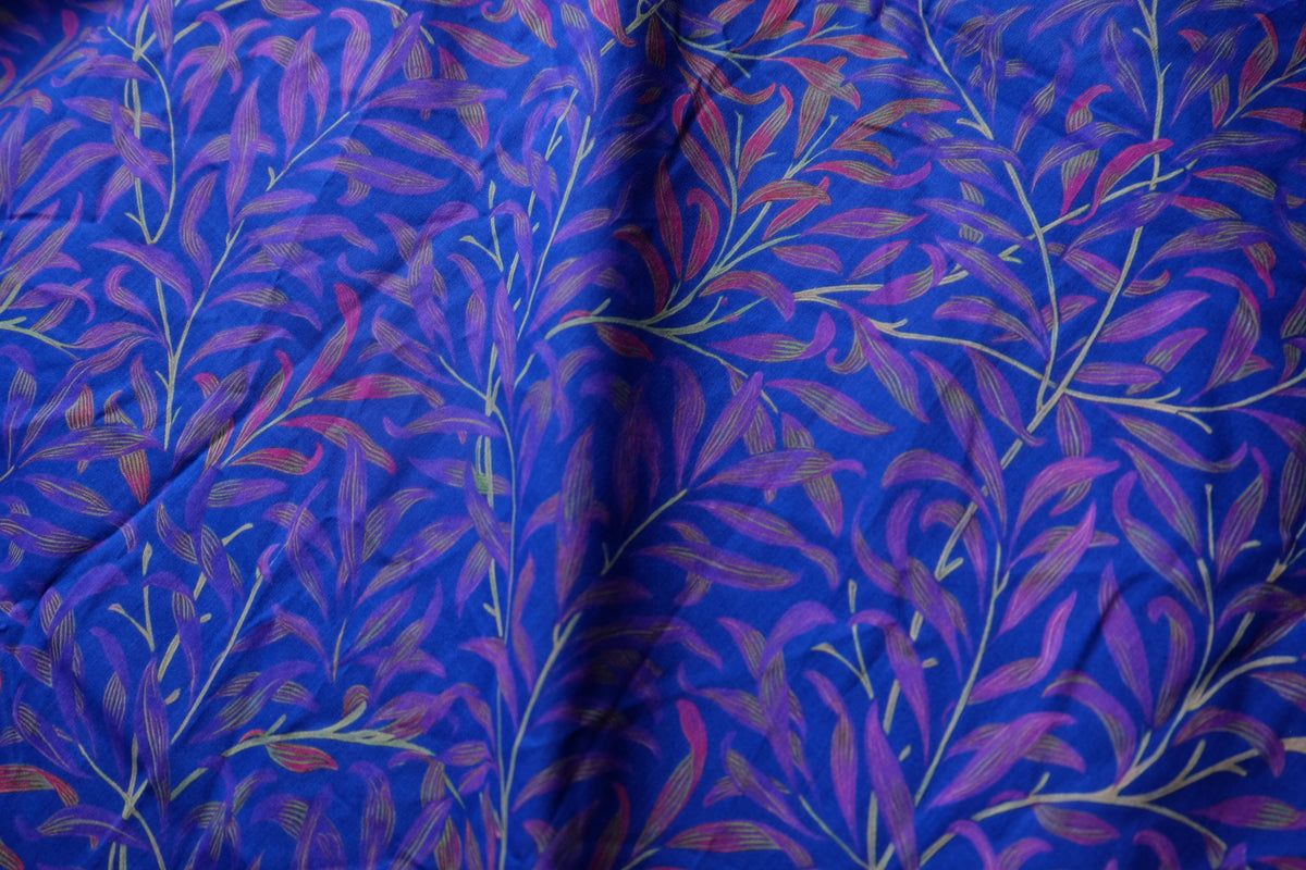 Midnight Botanical Cotton Lawn — 1.9 yd per piece
