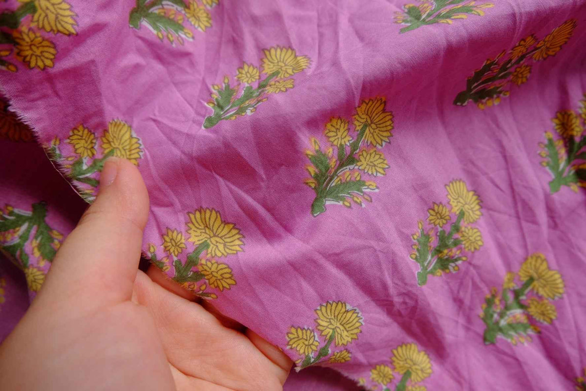 Pink Marigold Cotton — 2.2 yd