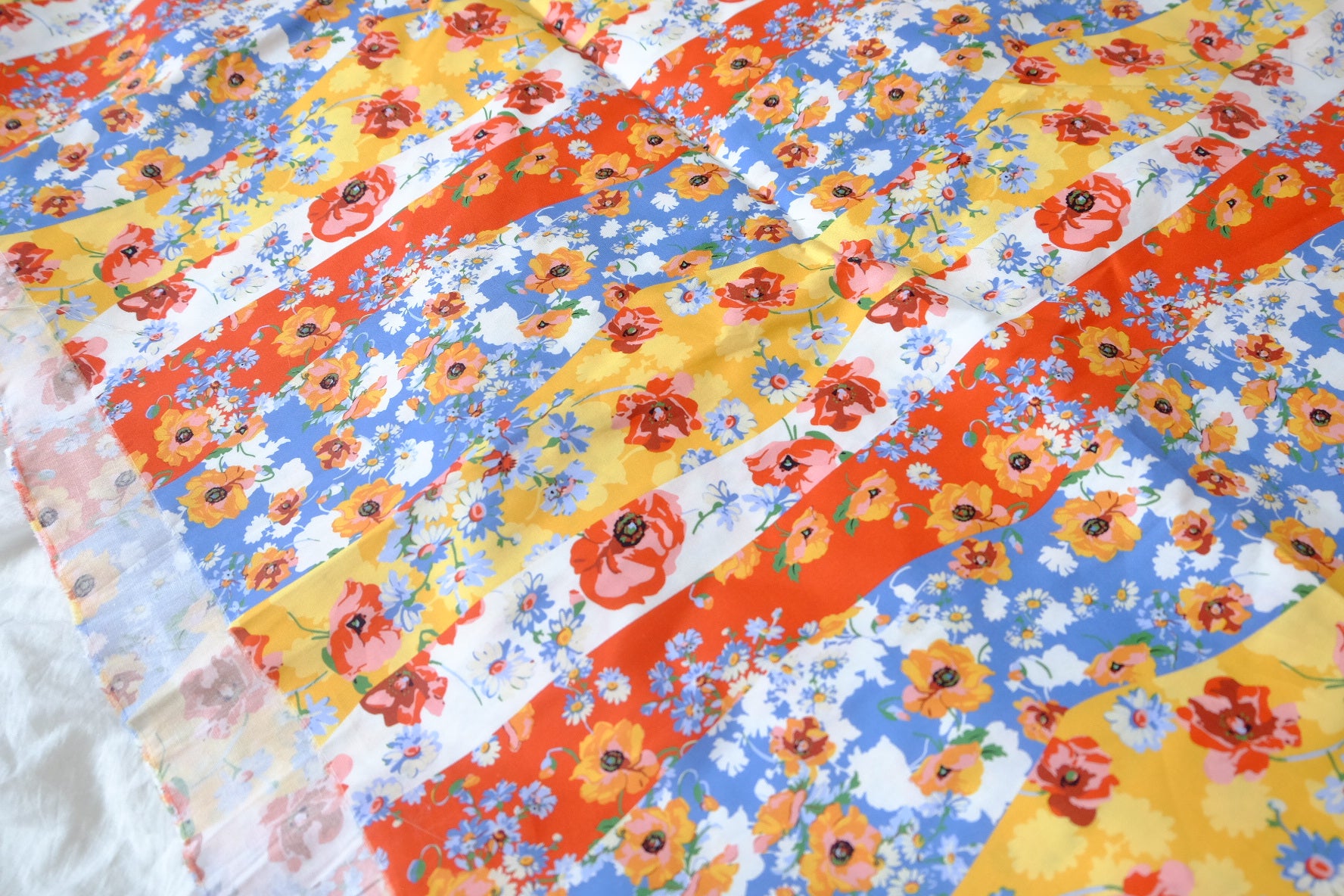 Vintage Garden Stripe Cotton Poplin, 2.2 Yards