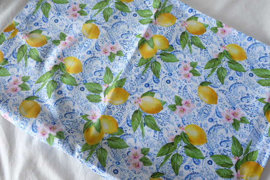 Lemon Blossom Cotton Sateen Fabric – 3.3 yd